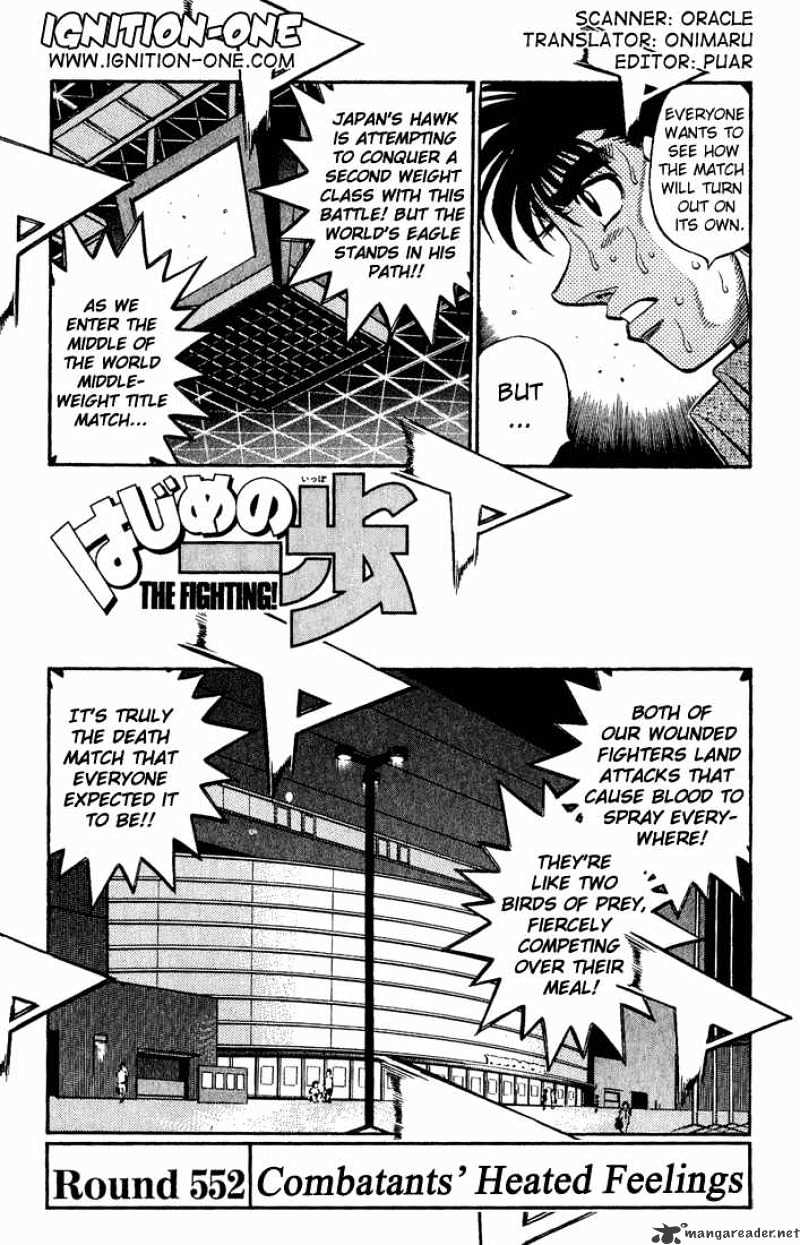 Hajime no Ippo: Fighting Spirit, Chapter 552 image 01